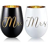 xilaxila Mr and Mr Wine Glasses Set of 2, Wedding Gifts,Engagement Gifts for Couples, Bride and Groom,Bridal Shower Gifts