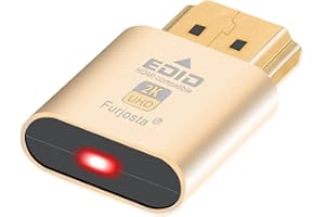 Furjosta HDMI Dummy Plug fit-Headless Display Emulator DDC EDID Fit Headless Ghos with Windows Mac OSX Linux Great for for Co