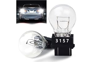 lodfGL 3157 3457 Bulbs (12V 27/7W, 3000K White) - Pack of 2 - Replacement Tail Light, Brake Light, Turn Signal Bulbs for Jeep Grand Cherokee, Wrangler, Commander, Compass, Journey, Dodge Primus, Edge