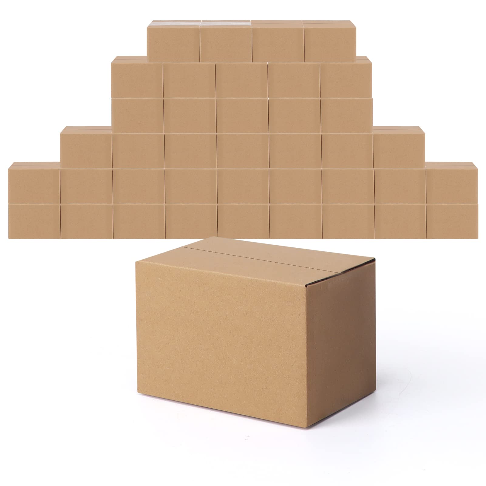EYMPEU 40 Pack 15.3x10.2x10.2cm(6x4x4 inches) Brown Cardboard Boxes, Packing Boxes for Small Items, Toys, Stationery and Christmas Packages