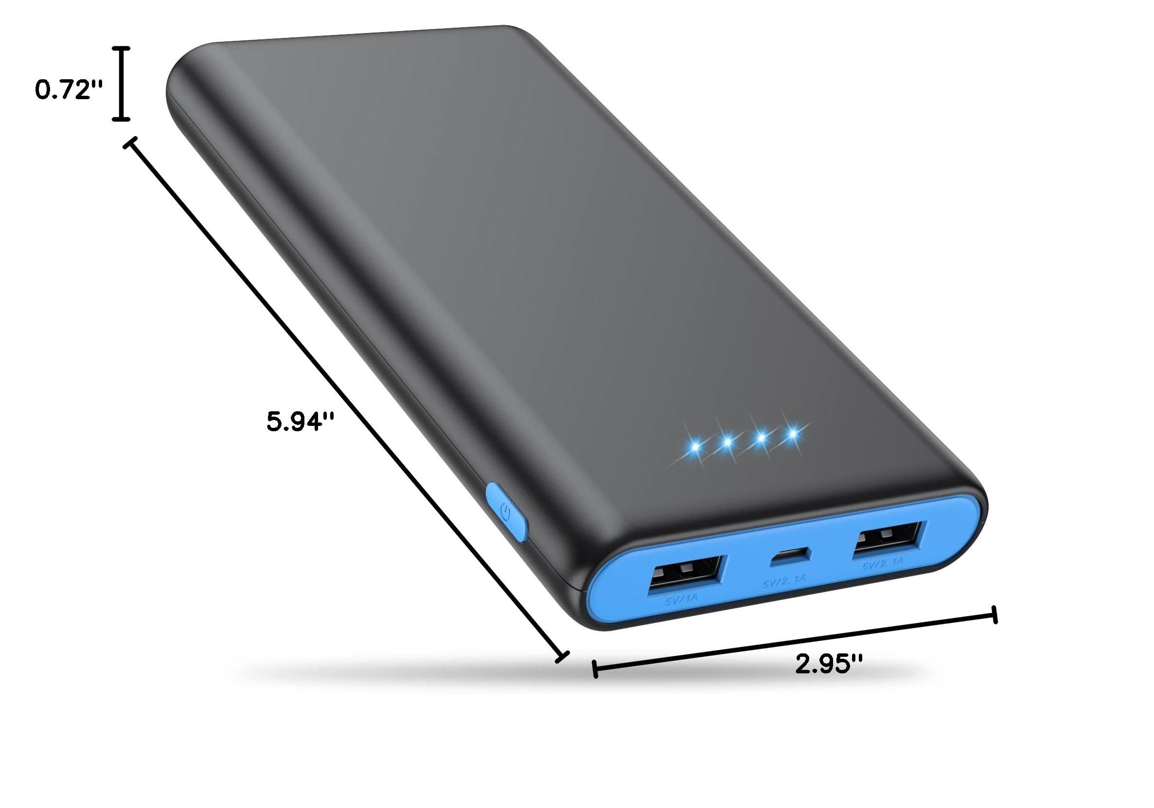 Portable Charger Power Bank 25,800mAh,5V/3A USB C in&Out Fast Phone Charging with Intelligent Smart IC,3 USB Port External Cell Phone Battery Pack Compatible with iPhone 16 15 14,Galaxy,Android-Blue