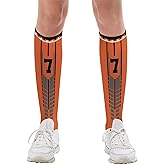 COLORSFORU Custom Team Logo Crew Socks, Personalized Football Baseball Basketball Socks with Team Name & Number