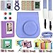 Katia Instant Camera Accessories Bundles Set for Fujifilm Instax Mini 8/8+ with Camera Case Purple/Photo Albums/Selfie Len/Wall Hang Frame/Border Stickers/Filters/Camera Strap (Purple)…
