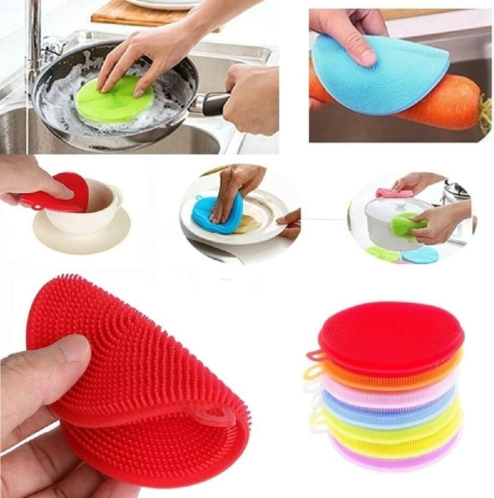 Blueis Silicone Dish Bow Washing Pads Home Kitchen Cleaning Tool Sponges