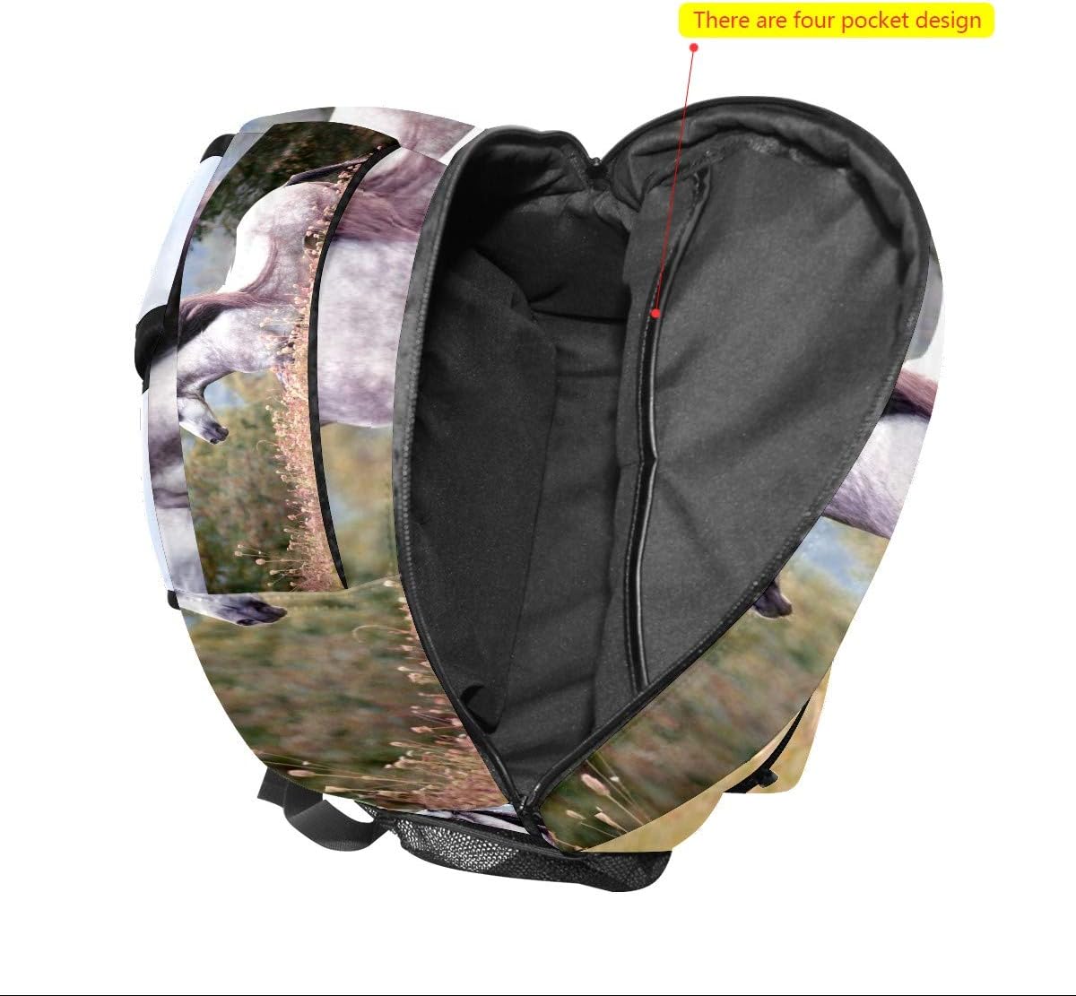 Backpack School Bag Casual Travel Daypack College Bookbag Student Sports Bag Gifts For Men Women Teenage Girl Rucksack Horse Pattern Backpacks Foretadrenaline Com