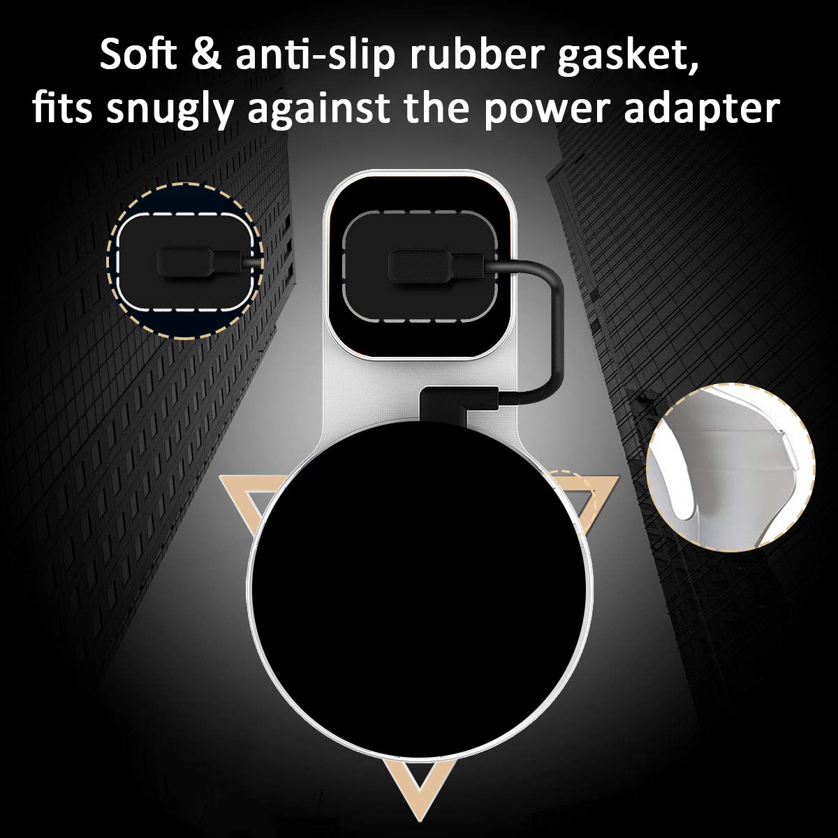 Echo Dot Wall Mount Outlet Hanger - Idealife Speakers Holder for Dot 2nd Generation Speaker Alexia Echo Dot Bracket Plug Mount with Alexa Short Charging Cable, Space-Saving Speaker Hanger (White)