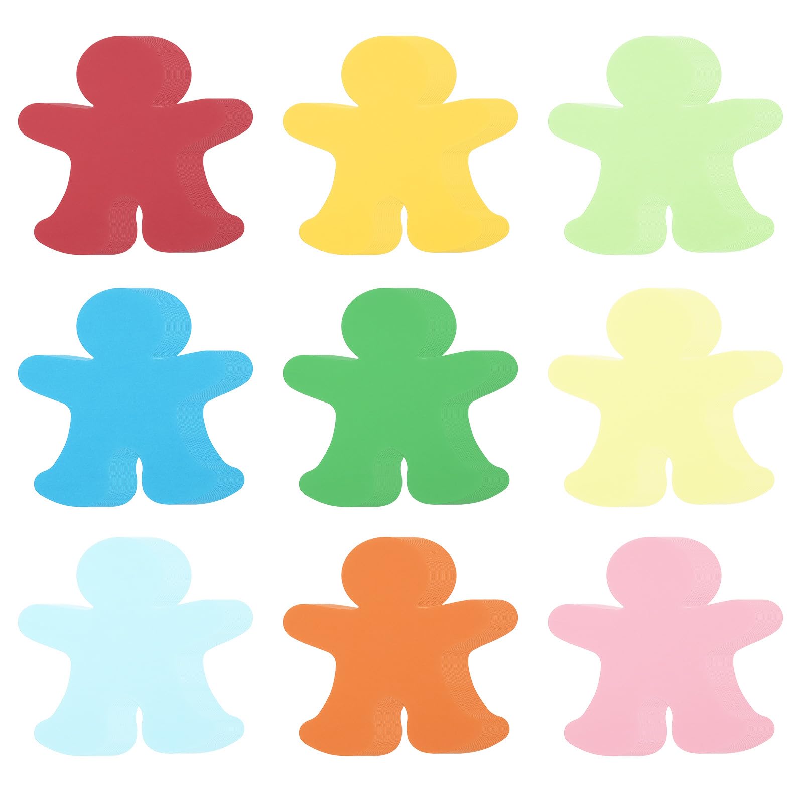 PATIKIL Bulletin Cutouts Paper, 180 Pcs People Shaped Bulletin Board Paper Cut Outs Decorations for Classroom DIY Crafts Projects Party Supplies, Multicolored