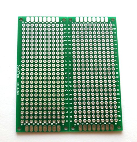 20PCS Double-Side Prototype PCB Universal Printed Circuit Board Universal PCB Circuit Board (3x7cm)