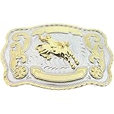 WMG Western Belt Buckle For Men and Women – Cowboy Rodeo Belt Buckles - Fits Up to 2 Inch Belts
