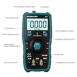 HANMATEK Digital Multimeter Auto-Ranging Voltmeter