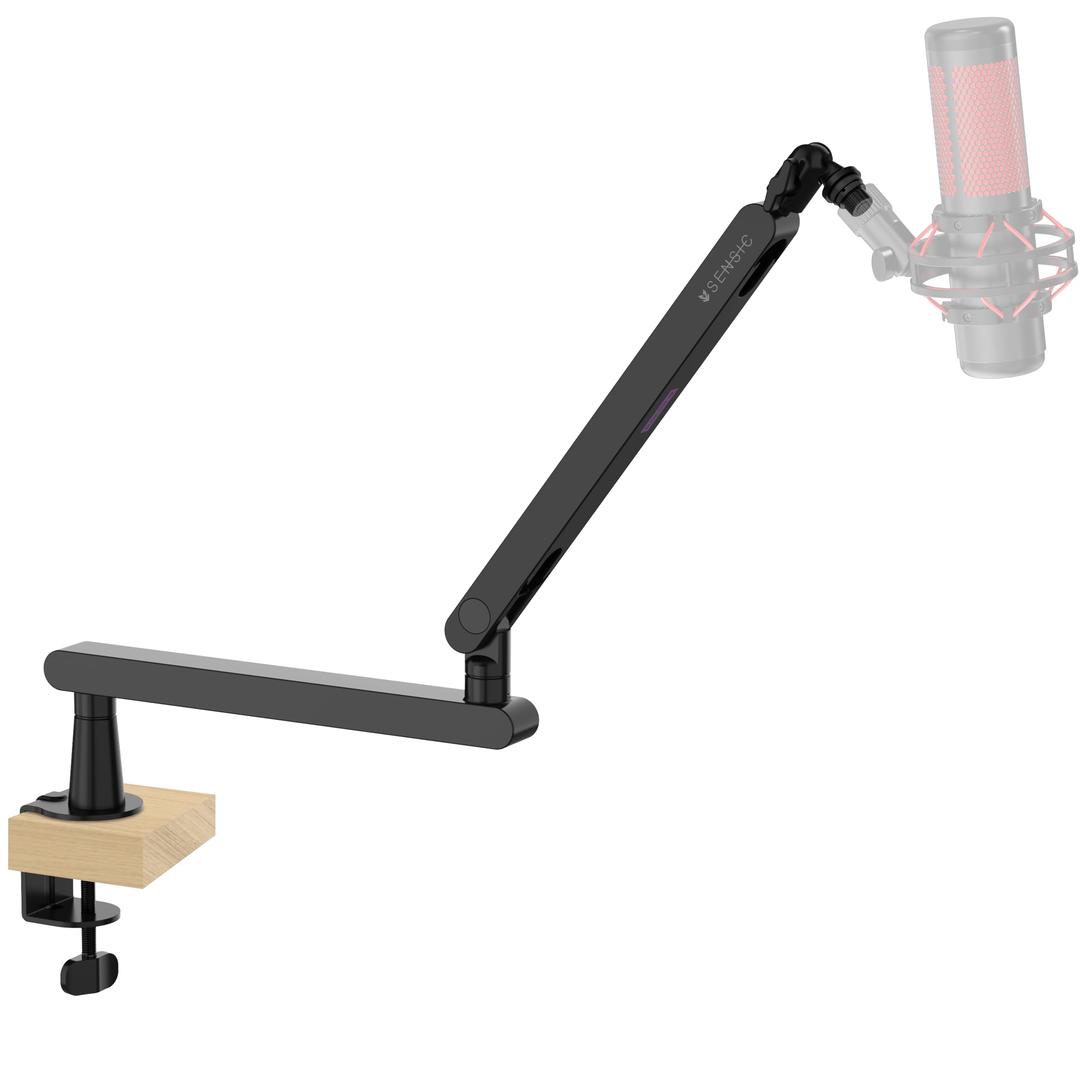 Sensic SA-30 LP Low Profile Microphone Boom Arm, 360° Rotatable Mic Stand, Low Profile Microphone arm for streaming with Cable Management, Professional Microphone Holder, Mic Boom Arm Black