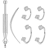 LORACOXS Horseshoe Nose Ring for Women, 20G 18G 16G Surgical Steel Nose Hoops, Multi-Purpose Nose Piercing Jewelry for Cartilage Helix Tragus Labret Septum Lips Ears