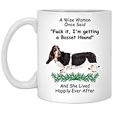 Lovesout Funny Basset Hound Black White Dog Mom Mug