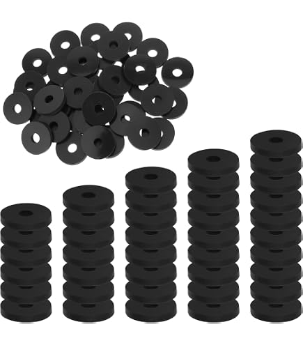 Black Rubber Washer 5/8 OD x 1/4 ID x 1/8 Thickness - EPDM