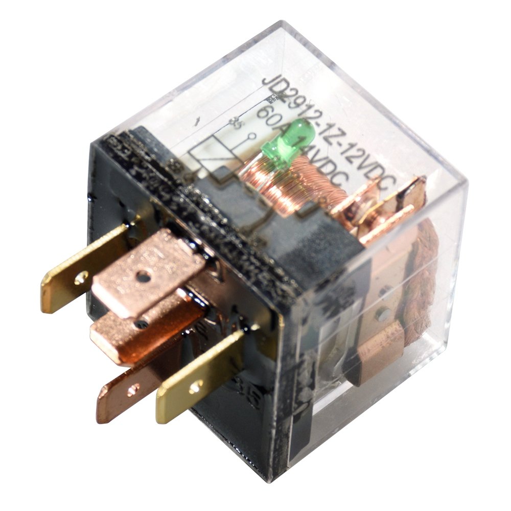 Ehdis DC 12V 60A 1NO SPDT 5 Pin Relay Car Heavy Duty Split Charge Waterproof Transparent Case, Pack of 5