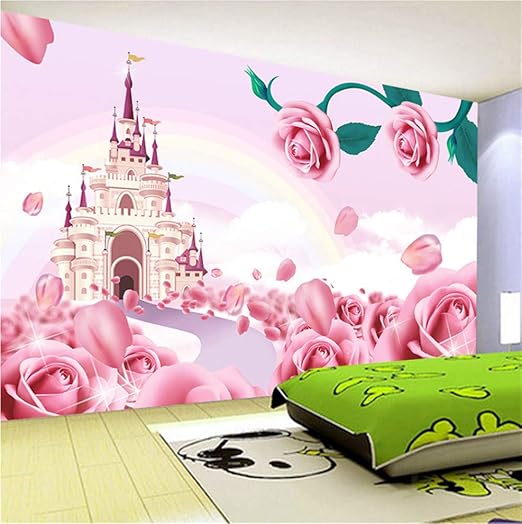 Mddjj Ice Grosse Vlies Mural Tapete 3d Cartoon Prinzessin Schloss Fototapete Kinderzimmer Dekor Stroh Textur Wandbilder Kunst Familie Kinderzimmer 250cmx175cm Amazon De Baumarkt