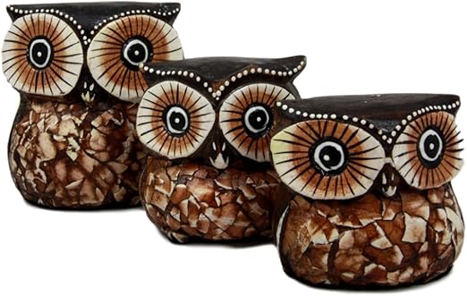 Amazon Com Balikraft Hand Made Wood Artisans Burung Hantu Small