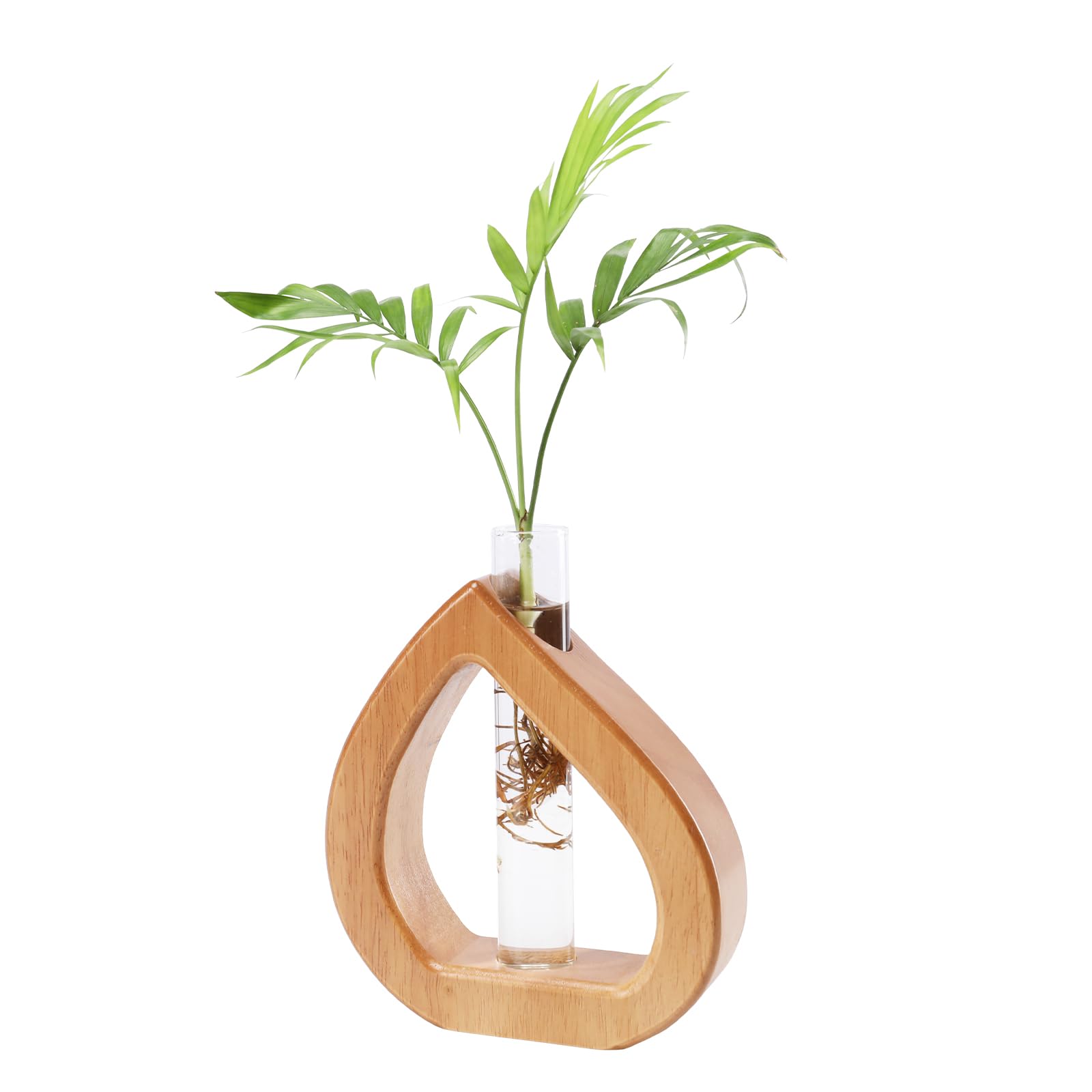 Photo 1 of Chonsun Propagation Stations Planter Terrariums Wall Hanging Test Tube Desk Decorations with Wooden Stand Plant Terrarium Office Decor Gifts for Plant Lover Gifts