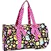 Sazy Bee Designs Quilted Owl & Floral Print Cotton Duffel with Removable Bow
