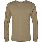 Long Sleeve Tee in Heather Carolina Blue by BELLA + CANVAS