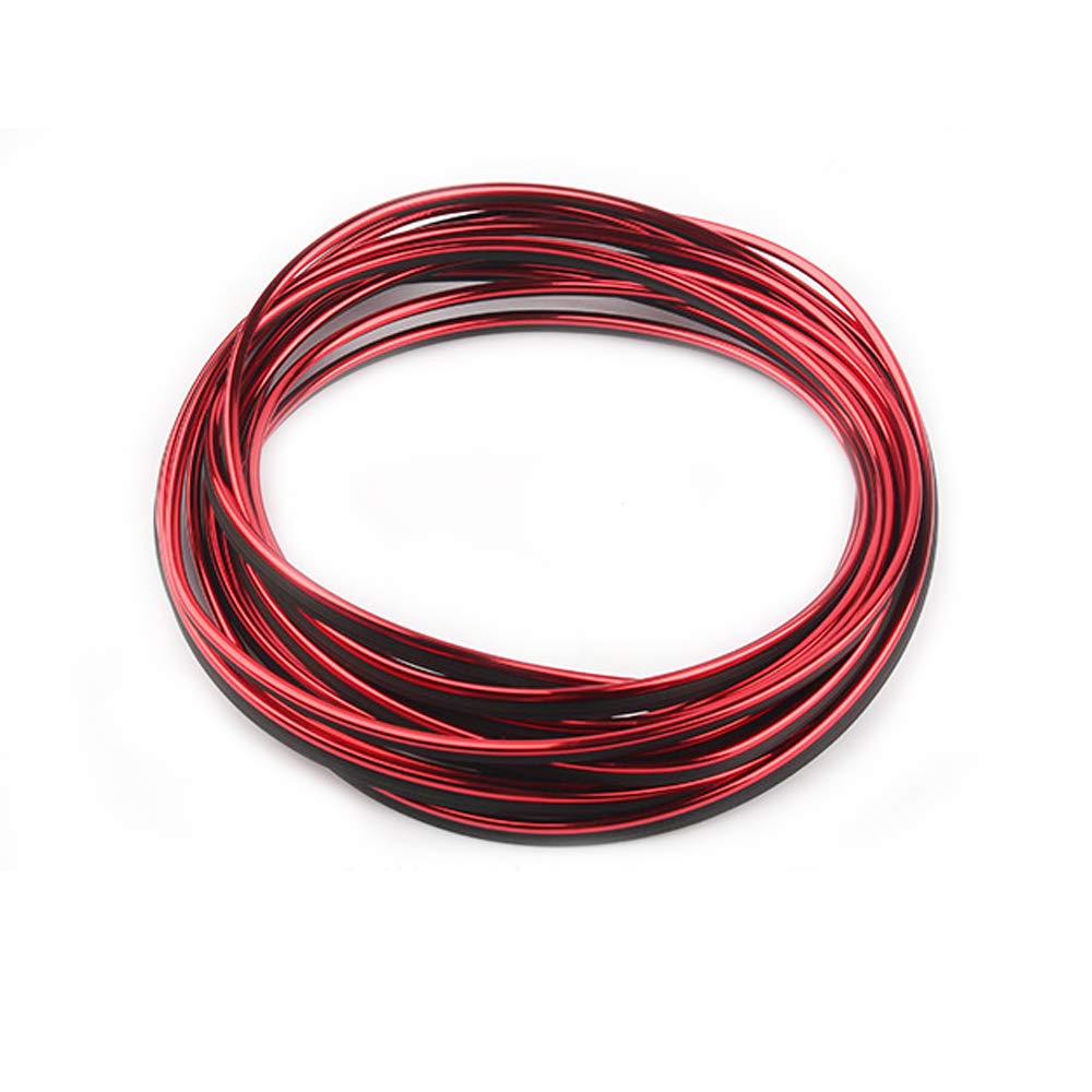 Car Interior Moulding Trim 3D DIY, 5 Meters Electroplating Color Film Decorative Strip Air Outlet Dashboard Flexible Embedded Rubber Sealing Car Line