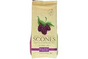 Pack of 6, 15 oz Sticky Fingers Bakeries Bulk Scone Mix: Just Add Water Scone Mixes (Red Raspberry)