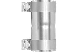 PALOZO 2.25 to 2.25 inch Exhaust Adapter with Clamp Stainless Steel, 2.25" ID to 2.25" ID Exhaust Reducer Connector Pipe with Clamp