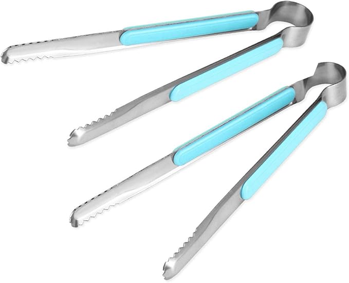 Yuhoo Stainless Steel Barbecue Clip, Kitchen Cooking Tongs, Korean