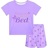 ICOSY Girls Pajamas 2 PCS Kids Pajamas Set Short Sleeve Top and Shorts for Toddler Girls Clothes Size 8-15