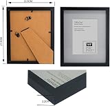 YiPinYin White 8x10 Inch Photo Frames Set of 3 with Mat 5x7 Perspex Boxed view 7