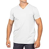 Runcati Mens Cotton V Neck T-Shirts Short Sleeve Casual Basic Summer Beach Pocket Tee Tops
