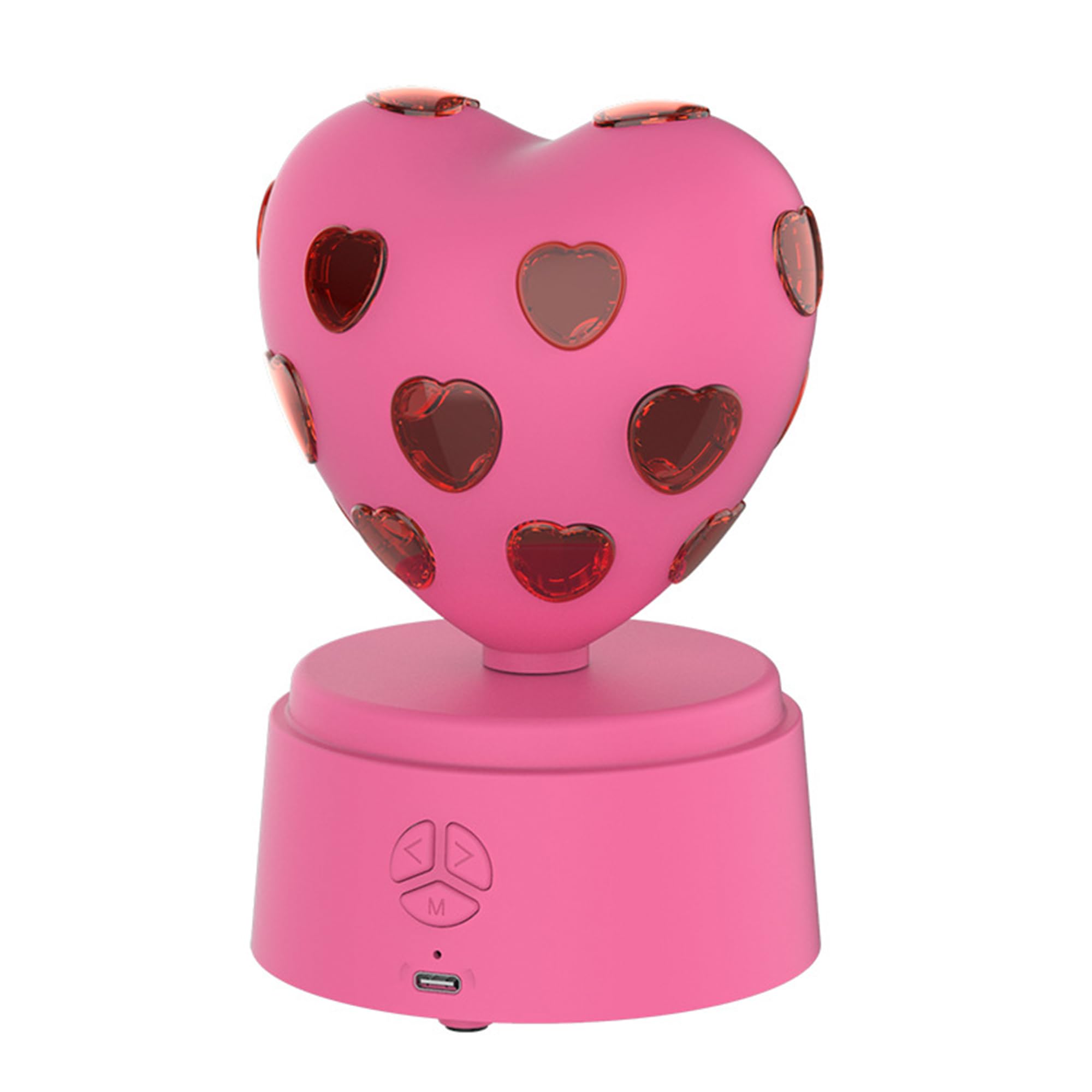 Photo 1 of Disco Ball Lights Bluetooth 5.1 Mini Rotating Lights Small Party LED Spinning Light with Type-C Charging Good for Home Room Parties Birthday Dance Wedding Show Club Pub Xmas Car Decor (Pink-Heart)