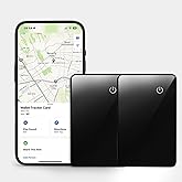 Wallet Tracker 2-Pack - Up to 8-Month Standby Battery, Apple Find My Compatible, Rechargeable Slim Card Finder (iOS Only)