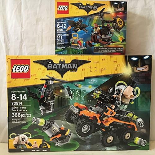 LEGO BATMAN MOVIE Bane Toxic Truck Attack &amp; Scarecrow Fearful Face-Off