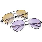 YIMI 2 Pack Invisible Bifocal Reading Glasses Sunglasses Spring Hinge UV Protection Sun Readers Anti Blue Light Eyewear