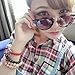 Women's Retro Sunglasses Metal Frame Sweet Round Goggles Eyeglasses(Floral)