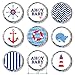 Nautical Ahoy Baby Shower Favor Stickers (Set of 324)