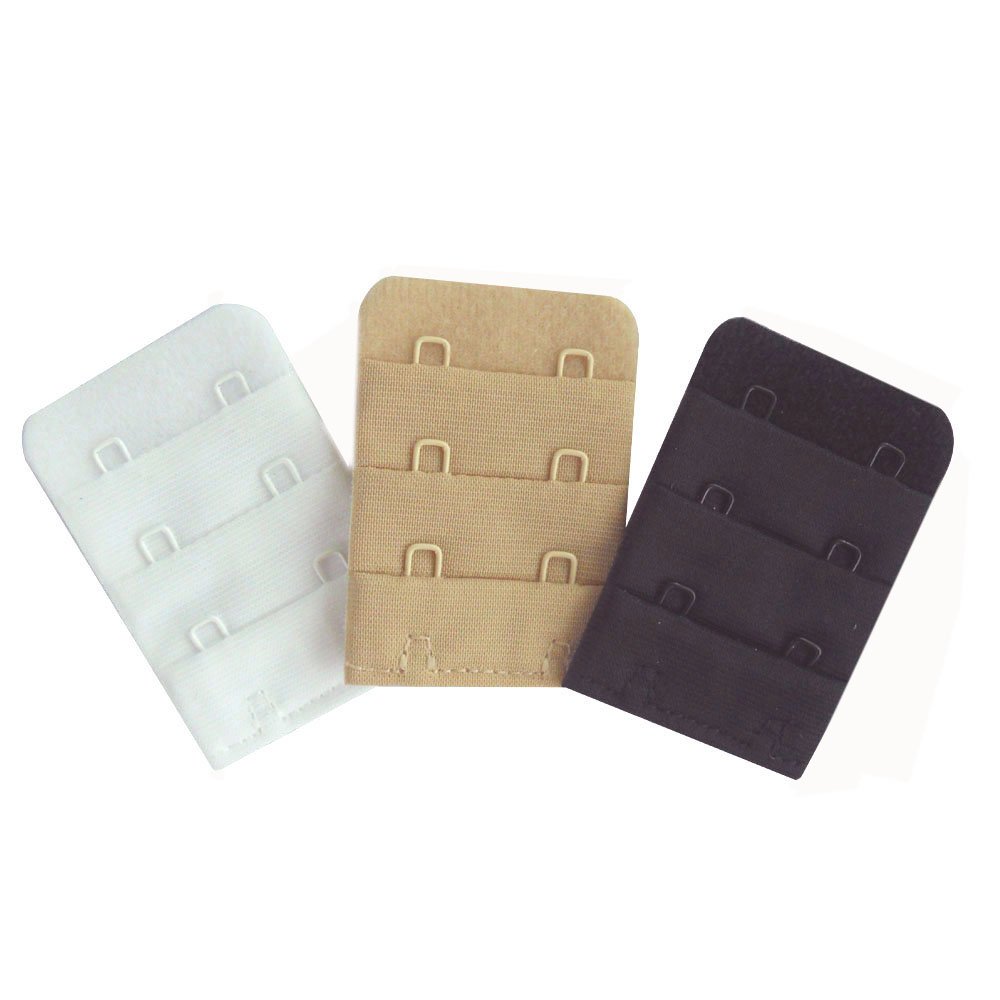 Women Bra Lengthened Buckle Extender Three-row 2/3 / 4 Hook Bra Band Breathing Room - 3 Packs