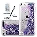 MYTURTLE iPod Touch 7th 6th 5th Generation Case Shockproof Hybrid Hard Silicone Shell Impact Cover With Screen Protector For iPod Touch 7 (2019), iPod Touch 5/6 (2015), Quicksand Purple Hearts Glitter
