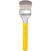 Bdellium Tools Professional Makeup Brush - Studio Series 972 Large Rounded Double Dome Blender - With Soft Synthetic Fibers, For Foundation Application & Blending (Yellow, 1pc)