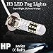 morefulls H3 LED Fog Lights Bulbs Lamp 6000k 1600 Lumens White With Projector Bright Fog Lights Bulb LED Bulb(Set of 2)