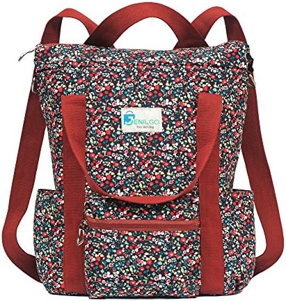 Floral Backpack for Women - Ideal as College Backpack, Daypack or Waterproof Backpack for Women - Cute, Fashion, Heavy-Duty Design - Nylon Fabric