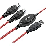 USB in-Out MIDI Interface Professional Piano Keyboard to PC/Laptop/Mac Converter/Adapter MIDI Cable for Home Music Studio Col