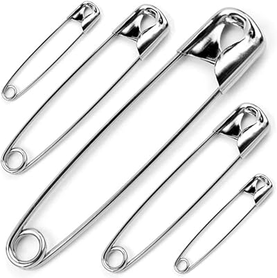 JKG 50 x Safety Pins Assorted Sizes Small Medium Large Craft Pins