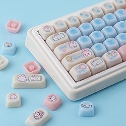 Tsungup MOA Profile Keycaps,140 Keys Pink Ceramic