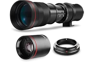 BIG MIKE'S High-Power 420-1600mm f/8.3 HD Manual Telephoto Zoom Lens for Canon EOS 80D, EOS 90D, Rebel T3, T3i, T5, T5i, T6i, T6s, T7, T7I, T8I, SL3, EOS 70D, EOS 5D, EOS5D IV, EOS 6D II, EOS 7D II SLR Cameras