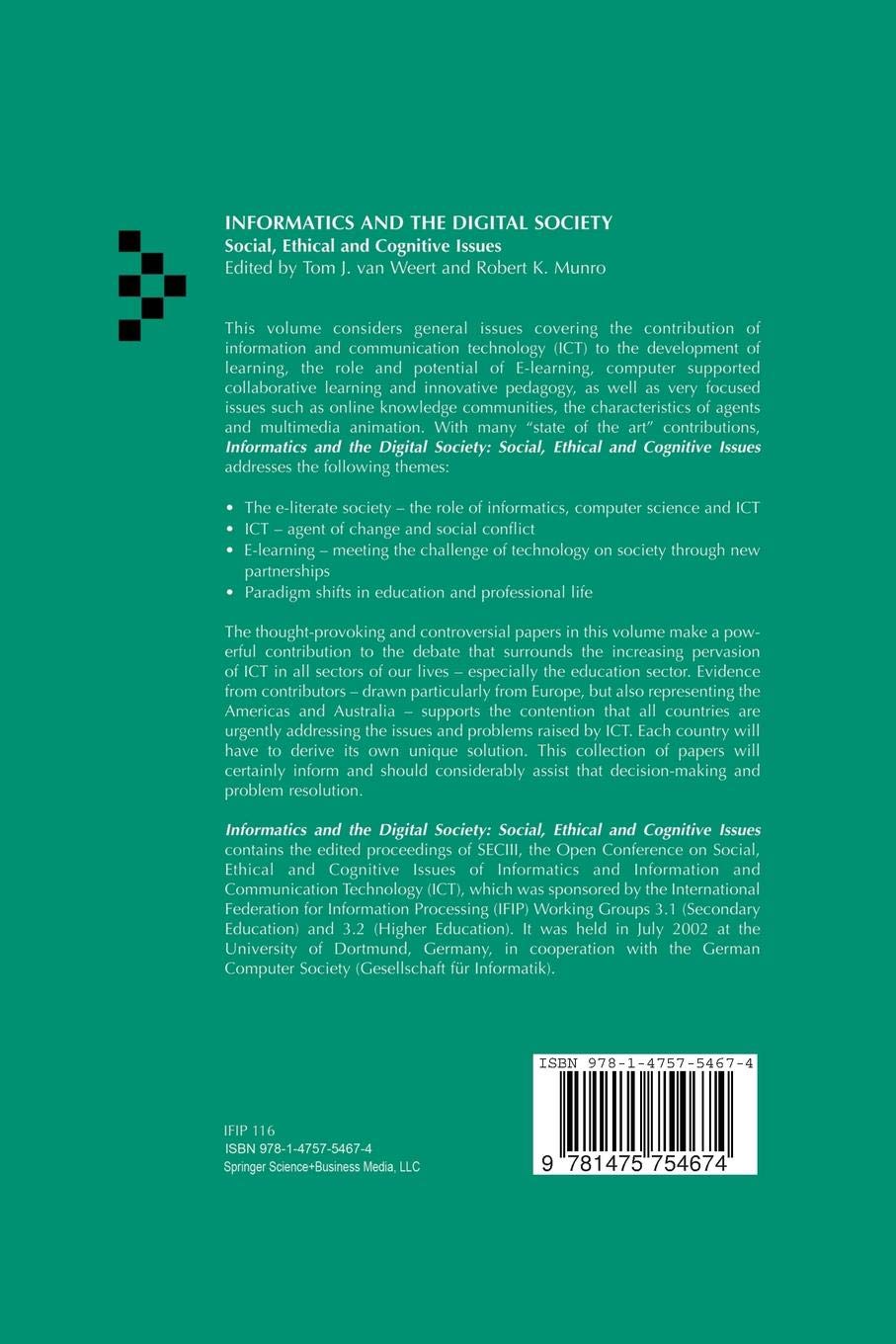 Buy Informatics And The Digital Society Social Ethical And - 