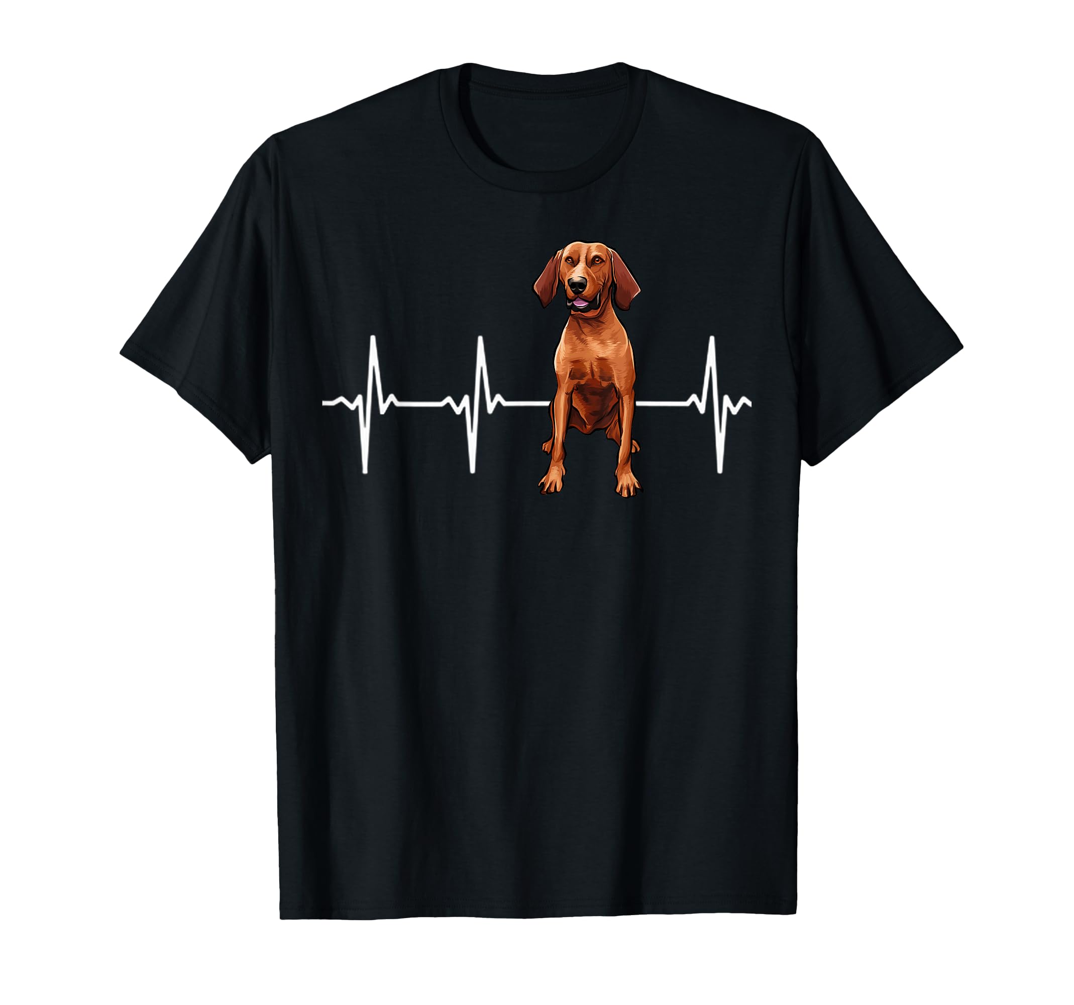 Redbone Coonhound Heartbeat Dog Lover T-Shirt