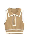 Verdusa Women's Button Down Old Money Striped