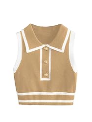 Verdusa Women's Button Down Old Money Striped